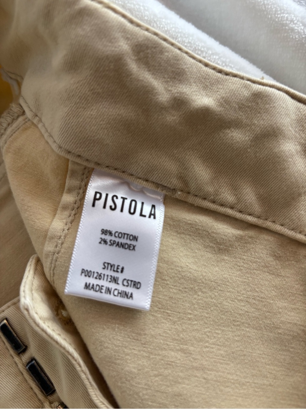 Pistola Marissa High Rise Utility Short Custard Yellow Size 26 - Picture 8 of 13
